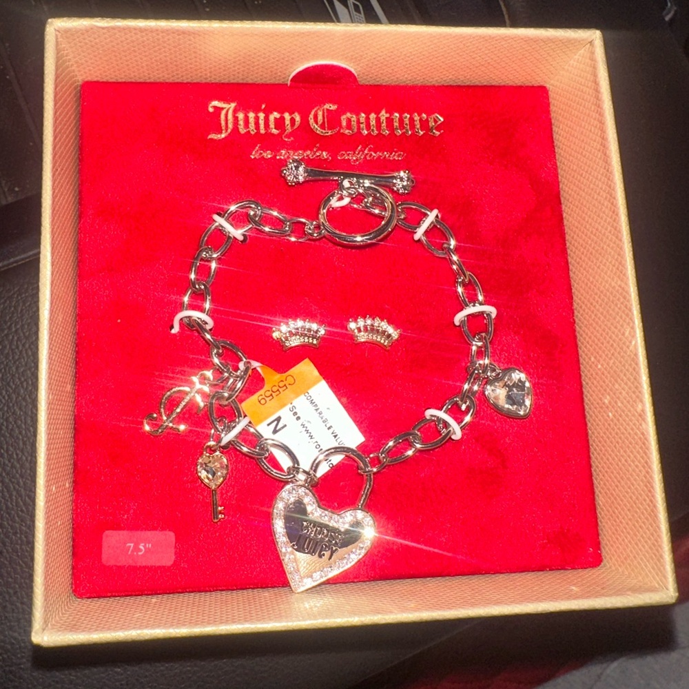 Juicy couture bracelet & earrings